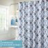  US Direct  Home Polyester Cotton Bathroom Morocco Printing Pattern Decor Shower Curtain Light Blue Gray 72   72  