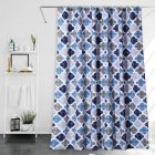 US Home Polyester Cotton Bathroom Morocco Printing Pattern Decor Shower Curtain dark blue gray 72