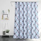 US HAPERLARE Home Polyester Cotton Bathroom Morocco Printing Pattern Decor Shower Curtain green grey 72