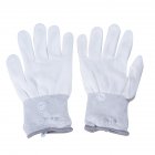 [US Direct] Hossen® White Raver Gloves, 6 Modes, Multicolor, Red+green+blue LED Lights in Each Fingertip, Small