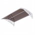  US Direct  Household Awnings Washable Quick Dry High Strength Brown Board White Bracket Door Window Canopy 100 X 80cm