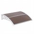  US Direct  Household Awnings Washable Quick Dry High Strength Brown Board White Bracket Door Window Canopy 100 X 80cm