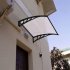  US Direct  Household Transparent Awnings Canopy Black Bracket Washable Quick Dry For Door Window 100 X 80cm black