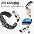  US Direct  ID115 Plus HR Bracelet Heart Rate Sleep Monitoring Fitness Tracker Built in Usb Plug Fast Charging Multi sport Modes Health Exercise Watch Black blu