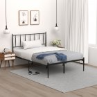 US IDEALHOUSE Full Size Metal Platform Bed Frame with Headboard