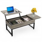 US IDEALHOUSE Lift Top Coffee Table with Hidden Storage - Grey