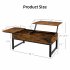  US Direct  IDEALHOUSE Lift Top Coffee Table with Hidden Storage   Vintage