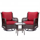 US WHIZMAX 3 iron, plastic cover 3 weave rattan swivel chair