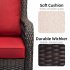  US Direct  Idealhouse 3 iron  plastic cover 3 weave rattan swivel chair