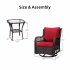  US Direct  Idealhouse 3 iron  plastic cover 3 weave rattan swivel chair