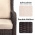  US Direct  Idealhouse 3 iron  plastic cover 3 weave rattan swivel chair 