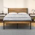  US Direct  Idealhouse Full Size Bed Frame with Wood Headboard