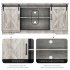 US Direct  Idealhouse Modern Farmhouse Sliding Barn Door TV Stand