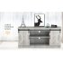  US Direct  Idealhouse Modern Farmhouse Sliding Barn Door TV Stand