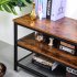  US Direct  Industrial TV Table with Storage Shelf for Living Room  Wood Look Accent Furniture with Metal Frame  Easy Assembly  Rustic Brown 