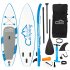  US Direct  Inflatable 11ft 300 Ibs Paddle Board With Removable Fin Surfboard Premium Accessories blue