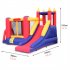  US Direct  Inflatable Castle With Slide 420d Oxford Cloth Coating Scraping Surface Foldable Backyards Kids Toys  including Blower  reddish purple
