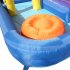  US Direct  Inflatable Castle Water Slide Bouncer Without Fan With Nozzle Arch 4 3 x 4 x 2 05 m Oxford Cloth Toy For Kids Navy Blue