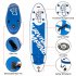  US Direct  Inflatable Pvc 11ft Paddle  Board EVA Traction Pad Surfboard Accessories Up To 330lbs blue