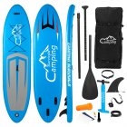 [US Direct] Inflatable Stand Up 11ft Paddle  Board With Removable Fin Surfboard Sup Accessories (Blue Gray) blue