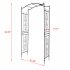  US Direct  Iron Arch Rust resistant Plant Climbing Frame With Bridge Roof For Support Climbing Flowers Vegetable 99x44 5x229cm black