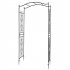  US Direct  Iron Arch Rust resistant Plant Climbing Frame With Bridge Roof For Support Climbing Flowers Vegetable 99x44 5x229cm black