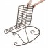  US Direct  Iron Bent Armrest Single Rocking Chair Simple Classic Lightweight Chair For Patio Porch Lawn Garden Decoration dark brown