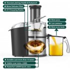 [US Direct] KOIOS Centrifugal Juicer Machines, Juice Extractor with Big Mouth 3” Feed Chute, 304 Stainless-steel Fliter, Best Seller Juicer 2021, High Juice yield, Easy to Clean&100% BPA-Free, 1200W&Powerful, Dis     35*24*41