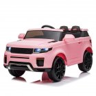[US Direct] Kids 12v Electric  Car Dual Drive Remote Control 3 Speeds Led Lights Car Toy Pink