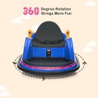 US Kids Bumper Car Remotely Controllable Rechargeable Colorful Flashing Light Bumper Car With Adjustable Seat Belt blue