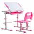  US Direct  Kids Student Desks Chairs Set 66 x 48 x  52 74  cm Liftable Table Set Without Front Baffle Reading Stand Lamp pink