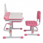 US Kids Study Desk Chair Set 70cm Liftable Tiltable Table Set Pink