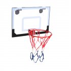 [US Direct] Kids Wall Mount Clear Basketball Backboard With Basketball Pump Max Applicable Ball Diameter 5