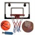 US Direct  Kids Wall Mount Clear Basketball Backboard With Basketball Pump Max Applicable Ball Diameter 5  transparent