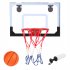  US Direct  Kids Wall Mount Clear Basketball Backboard With Basketball Pump Max Applicable Ball Diameter 5  transparent