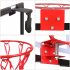  US Direct  Kids Wall Mount Clear Basketball Backboard With Basketball Pump Max Applicable Ball Diameter 5  transparent