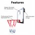  US Direct  Kids Wall Mount Clear Basketball Backboard With Basketball Pump Max Applicable Ball Diameter 5  transparent