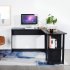  US Direct  L Shaped Home Office Wood Corner Desk Reversible L Shape Computer Desk Espresso