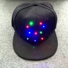 [US Direct] LED Light Glow Club Party Sports Athletic Black Hat Cap Color light
