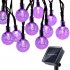  US Direct  LED Solar String Light Purple Spider Light for Halloween Party Garden Home Yard Decorations 6 5 meters 30 lights