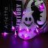  US Direct  LED Solar String Light Purple Spider Light for Halloween Party Garden Home Yard Decorations 6 5 meters 30 lights