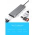  US Direct  LENTION 3 3FT Long Cable USB C Hub with 4K HDMI 2 USB 3 0 Card Reader Aux Type C Data Charging Adapter Compatible 2020 2016 MacBook Pro New Mac A 11