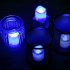  US Direct  LITAKE 24PCS Candle Shape Lights Flameless LED Tea Lights Set Battery Powered Candle Lights Party Wedding Decoration Blue LED Tealights Candles  24P