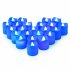  US Direct  LITAKE 24PCS Candle Shape Lights Flameless LED Tea Lights Set Battery Powered Candle Lights Party Wedding Decoration Blue LED Tealights Candles  24P