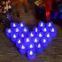  US Direct  LITAKE 24PCS Candle Shape Lights Flameless LED Tea Lights Set Battery Powered Candle Lights Party Wedding Decoration Blue LED Tealights Candles  24P