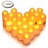  US Direct  LITAKE 24PCS Candle Shape Lights Flameless LED Tea Lights Set Battery Powered Candle Lights Party Wedding Decoration Blue LED Tealights Candles  24P