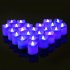  US Direct  LITAKE 24PCS Candle Shape Lights Flameless LED Tea Lights Set Battery Powered Candle Lights Party Wedding Decoration Blue LED Tealights Candles  24P