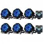  US Direct  LITAKE 6Pcs 36 LED Party Lights Colorful 7 Modes Stage Lights