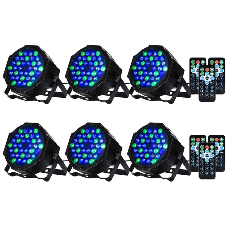 US LITAKE 6Pcs 36 LED Party Lights Colorful 7 Modes Stage Lights