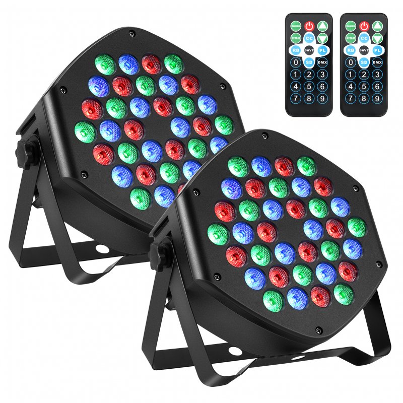 US GARVEE Party Lights 2 Packs 36 LED RGB Stage Lights